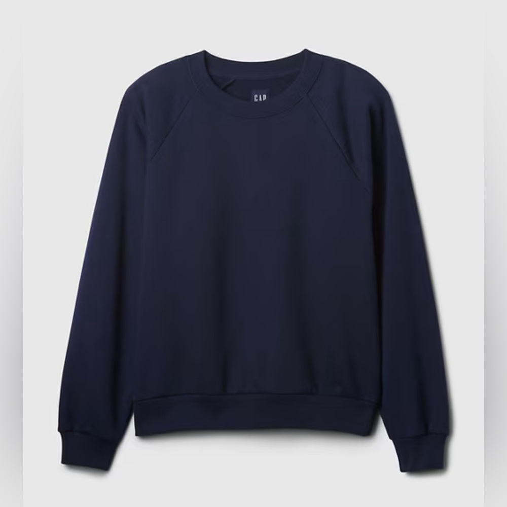 2pc set Gap VintageSoft Raglan Sweatshirt + High Rise Boyfriend Jogger Navy Blue - Picture 3 of 6